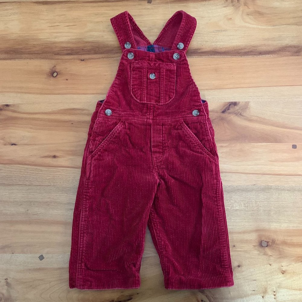 Polo by Ralph Lauren burgundy corduroy overalls, 12M